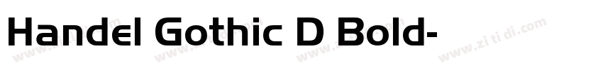 Handel Gothic D Bold字体转换
